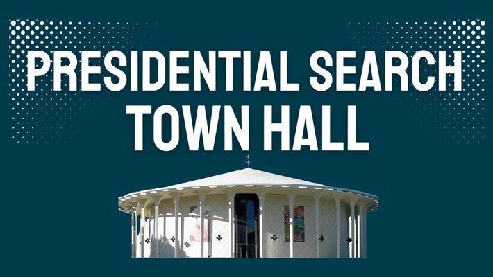 Town Hall logo featuring Beckman Auditorium