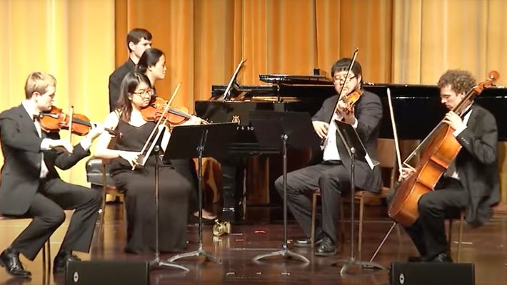 Chamber music performance on stage
