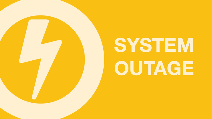 IMSS System outage graphic