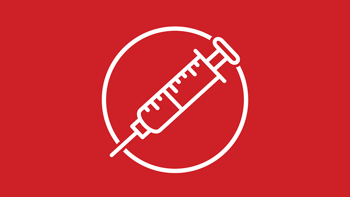 Stylized syringe logo