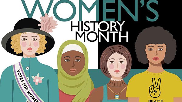 Cartoon of four women of varied ethnicities