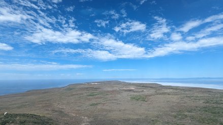 View of san clemente island from above