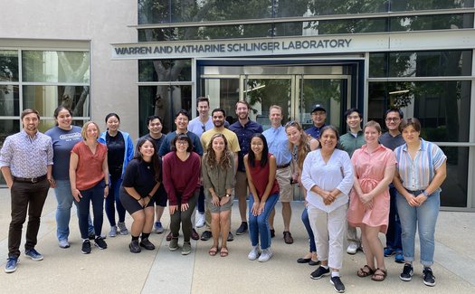 Group picture of members of the Ismagilov lab group June 2021