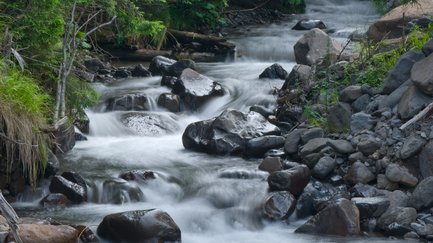 Mountain stream sediment morphology