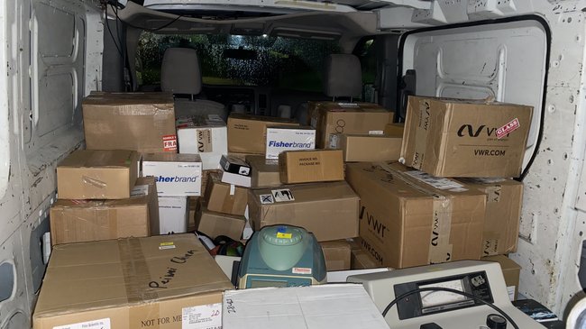 loaded van