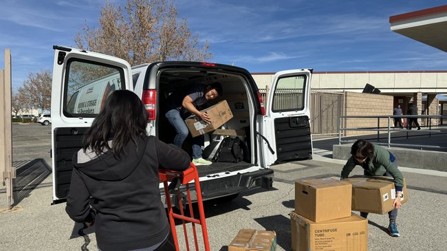 unpacking at SOAR High School