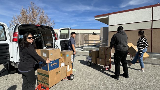 unpacking at SOAR High School