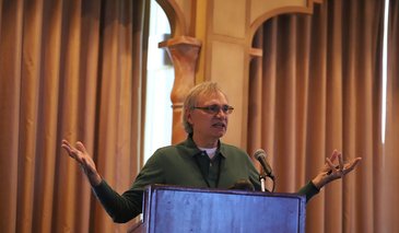 Richard Anderson giving a talk retreat 2018
