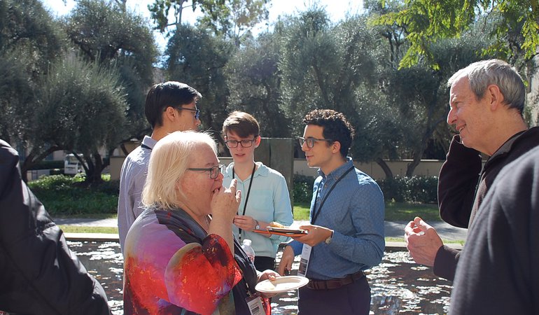 Eve Marder having a conversation