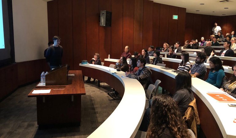 Graduate students giving talks