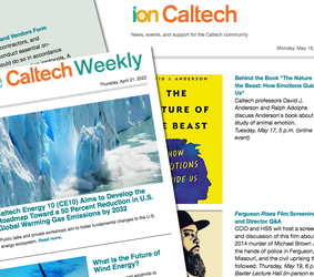 A collage of Caltech online publication images