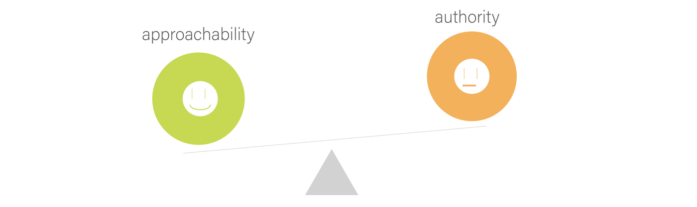 approachability vs authority see-saw