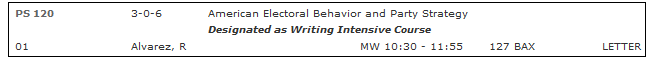 Writing Intensive