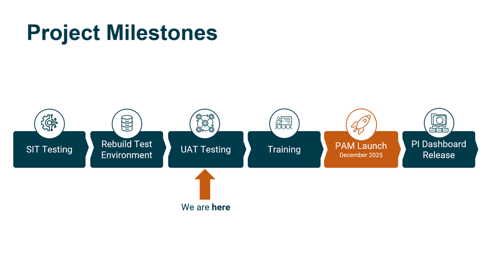 PAM Project Milestones