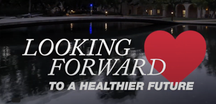 "looking forward" text with a heart