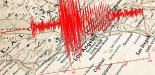 Earthquake measurement over a map of Los Angeles
