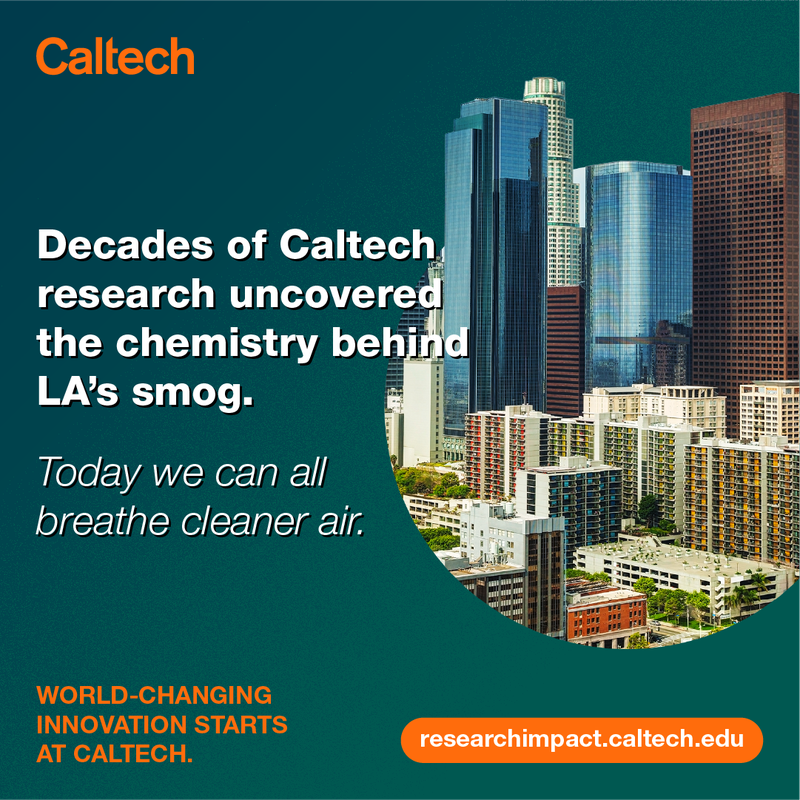 A graphic showing LA's downtown highrises