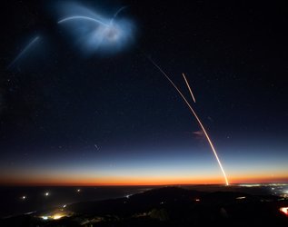 Night sky blast off