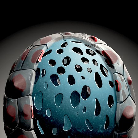 Illustration of an egg-shaped embryo with a layer of cells