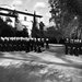 Rear Admiral Wilson Brown inspecting V-12 unit at Caltech in 1944