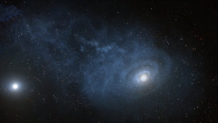 Artwork of growing galaxy.