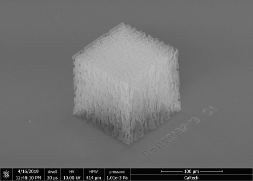 Cube of material