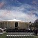 photo of confetti over Beckman Mall at Commencement