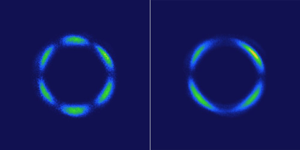 Patterns from atomic crystals; At right, 3-D quantum liquid crystal