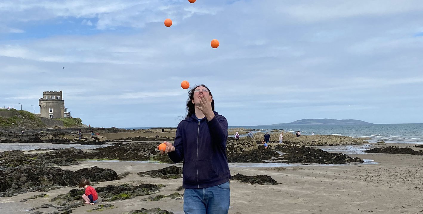 David Conlon juggling in Dublin, Ireland.