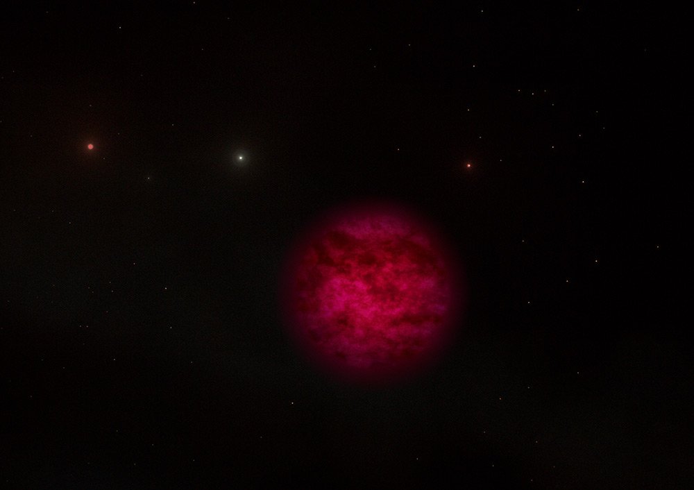 Artwork of exoplanet HR 8799 c