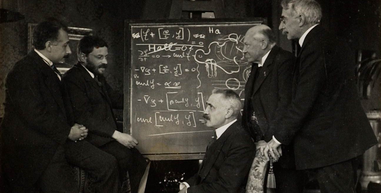 Einstein and colleagues in Holland.