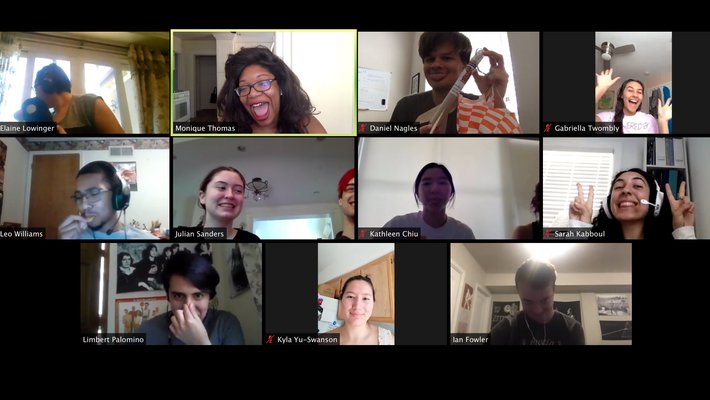 Screenshot of FSRI students on Zoom