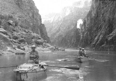photo of two row boats on a Grand Canyon expedition in 1939