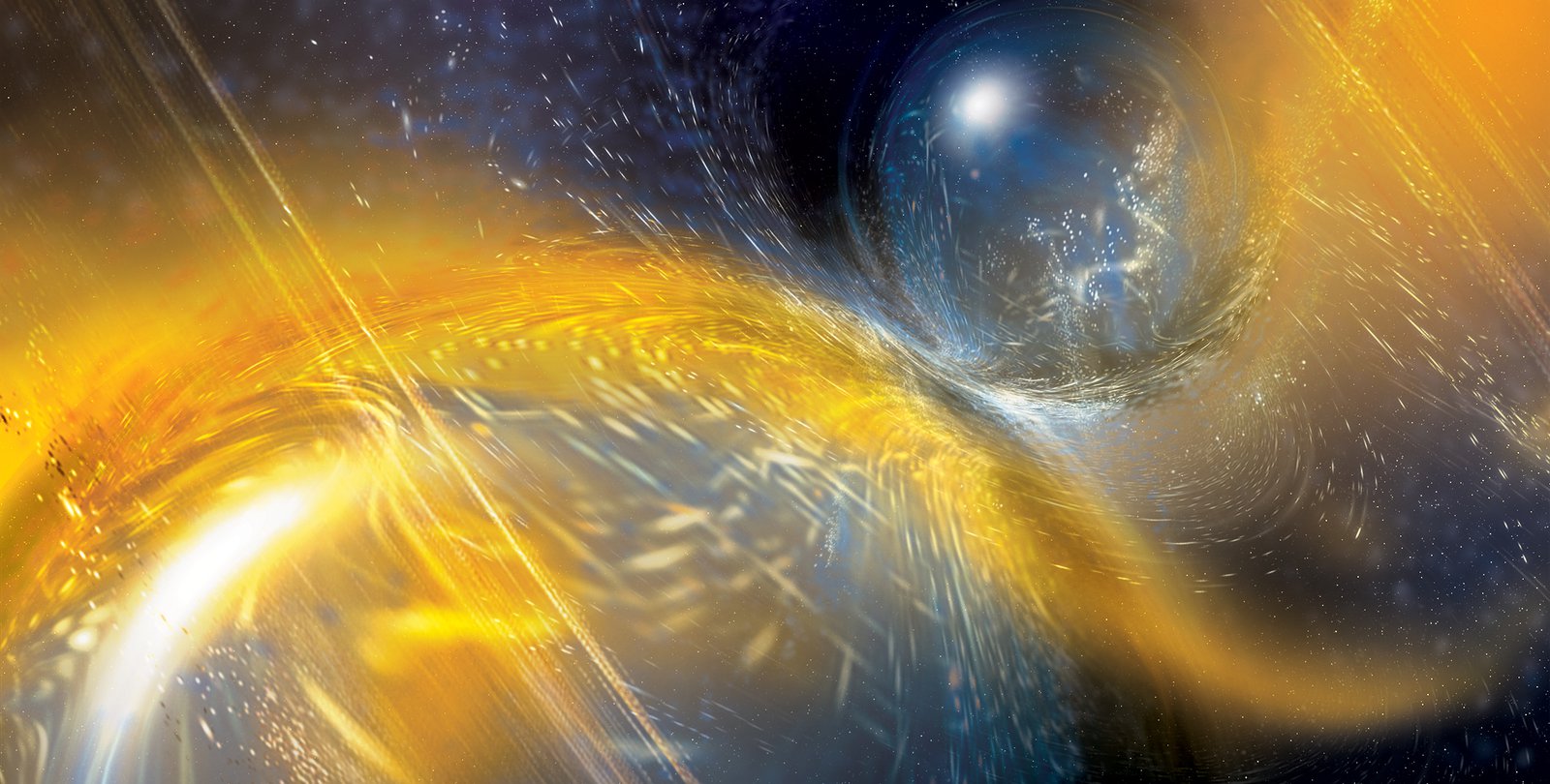 Artwork of the neutron star merger