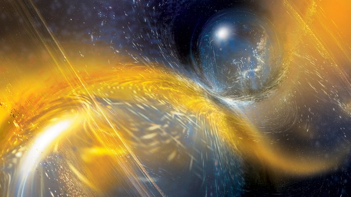 Artwork of the neutron star merger