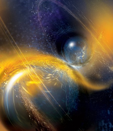 Artwork of the neutron star merger
