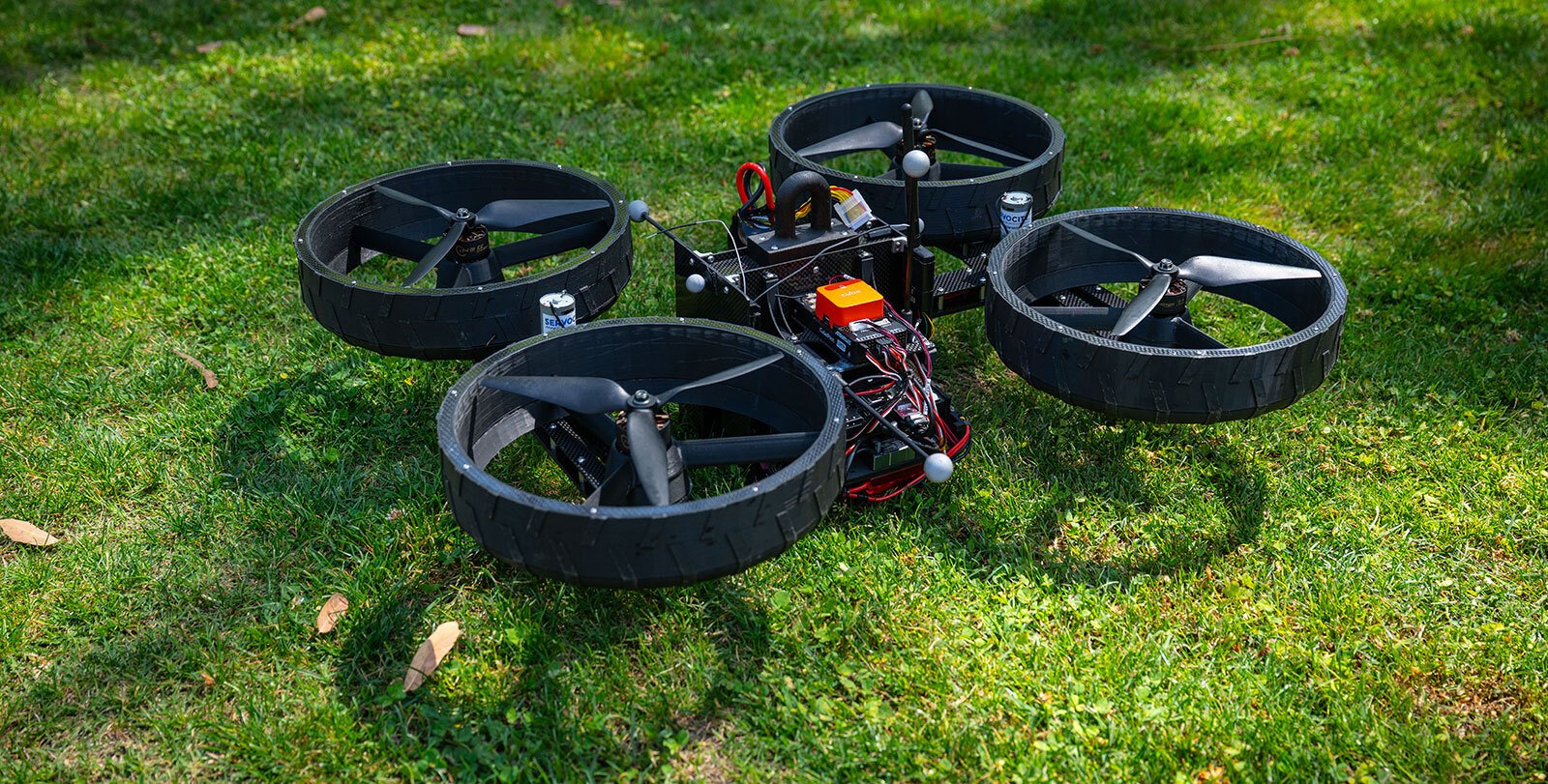 drone on green grass