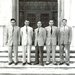 Frank Marble (second from left) and Tsien Hsue-Shen (center) in October, 1954.