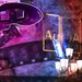 A colorful collage consisting of imagery of neon signs, art, and 3D glasses
