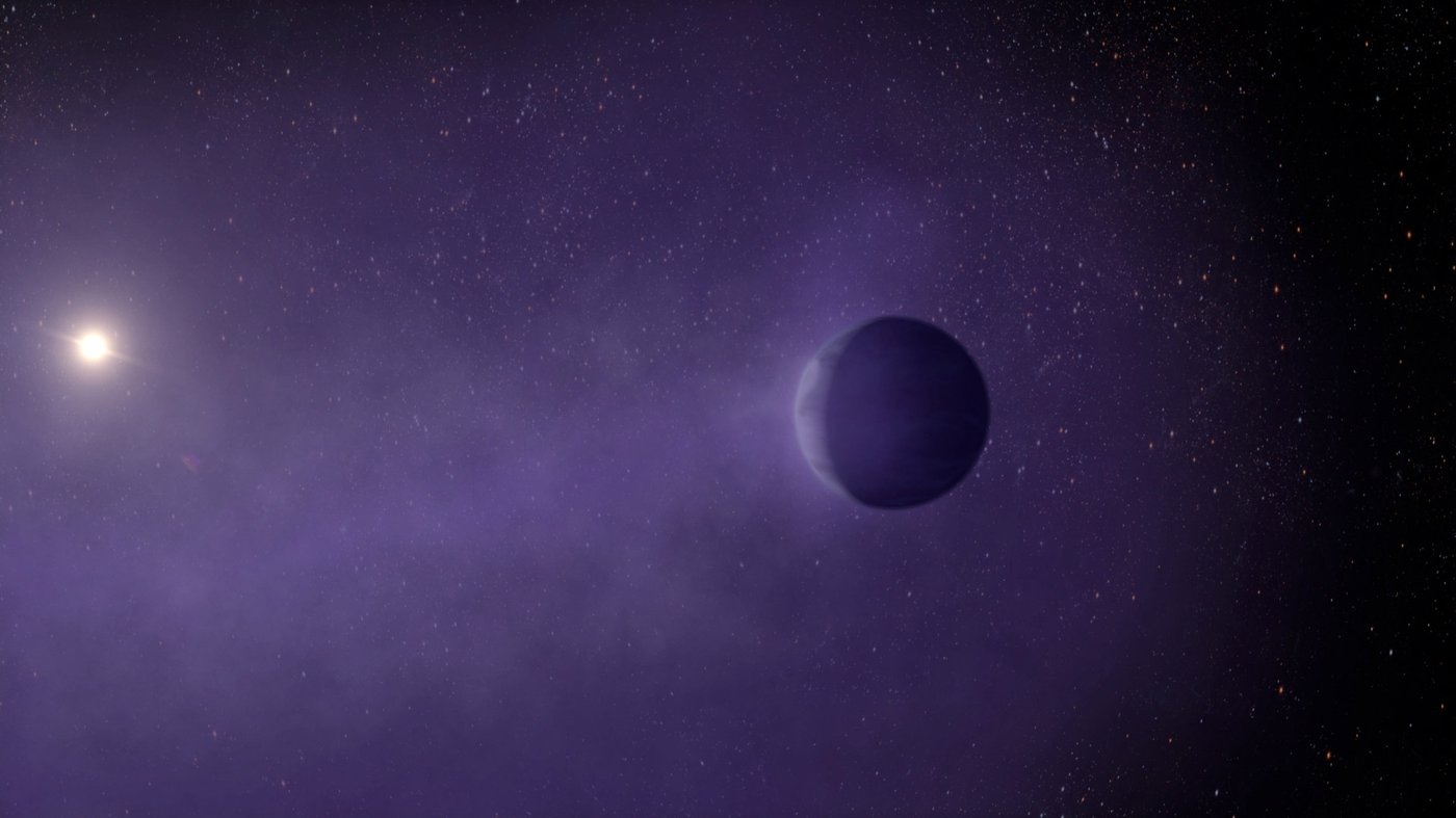 Illustration of the mini-Neptune TOI 560.01, located 103 light-years away in the Hydra constellation.
