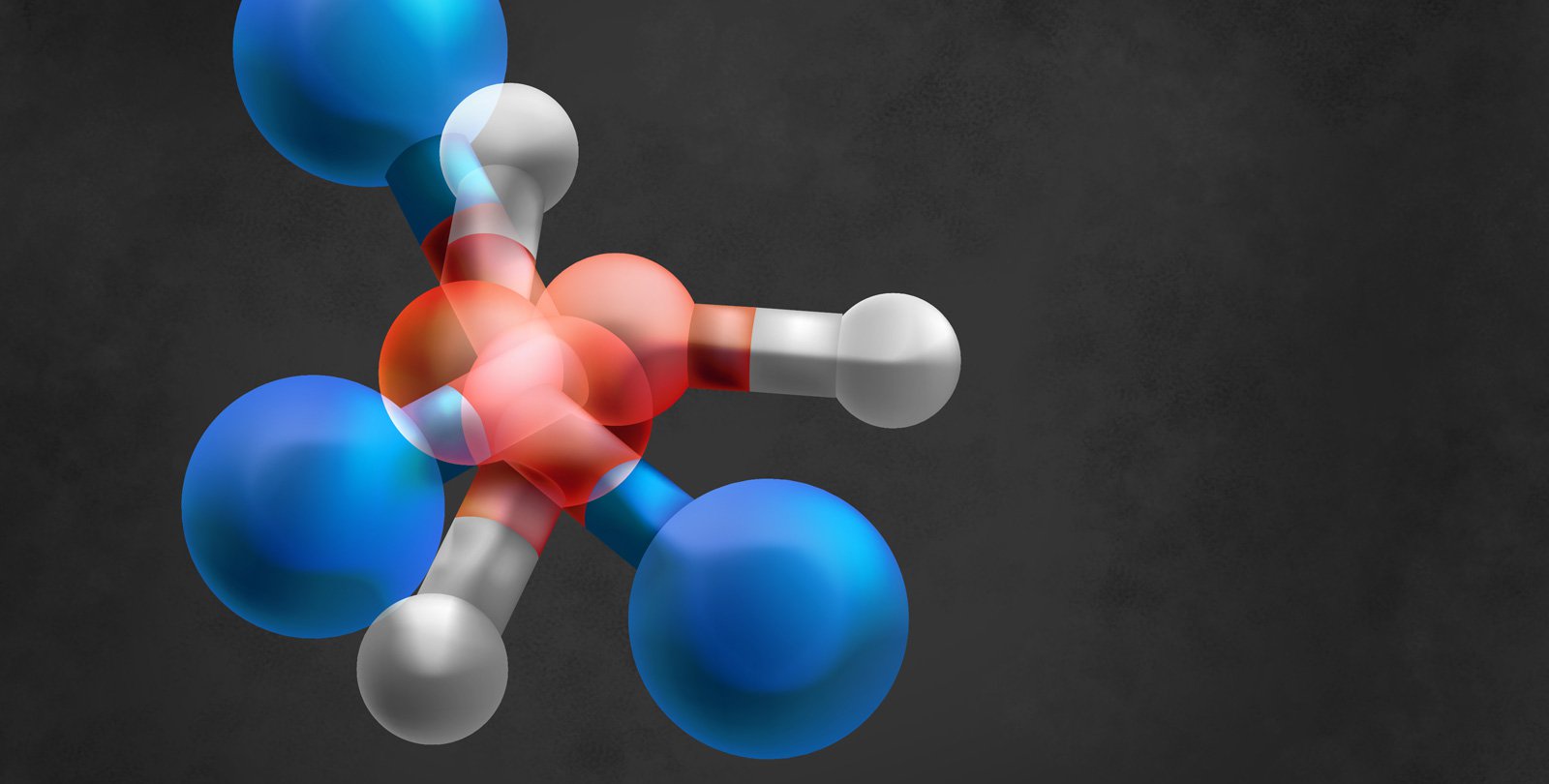 Illustration of molecules in superposition