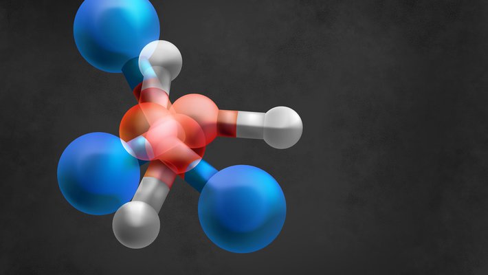 Illustration of molecules in superposition