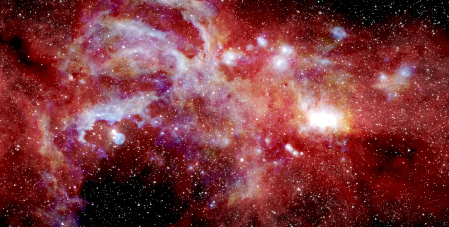 Infrared image of galactic center