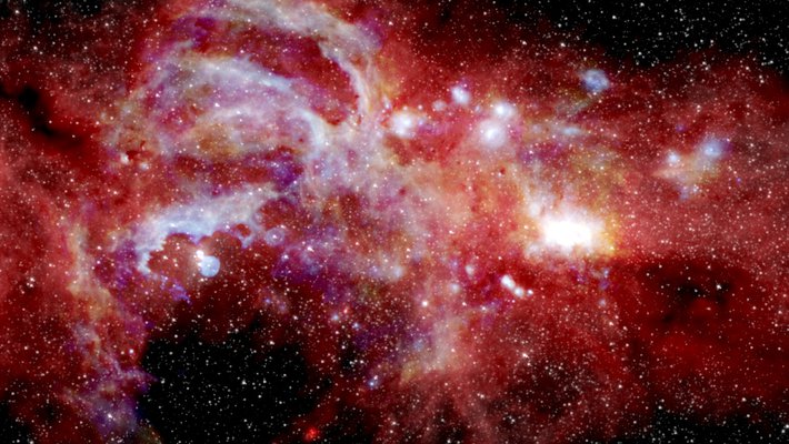 Infrared image of galactic center