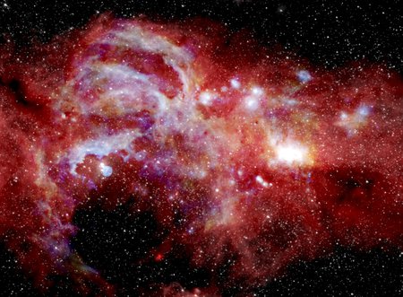 Infrared image of galactic center