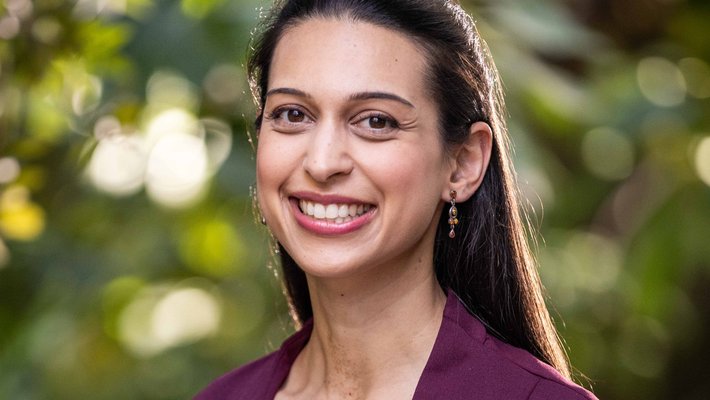 woman smiling