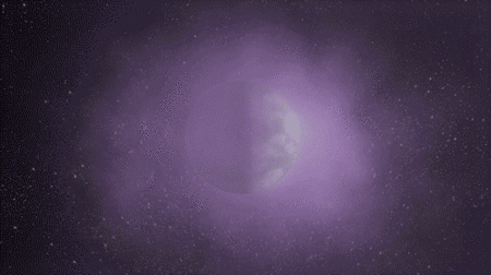 Artist animation of a mini-Neptune turning into a super-Earth.