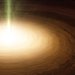 Illustration of outbursting star