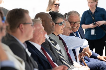 Photo of guests seated at the grand opening of LIGO Exploration Center.