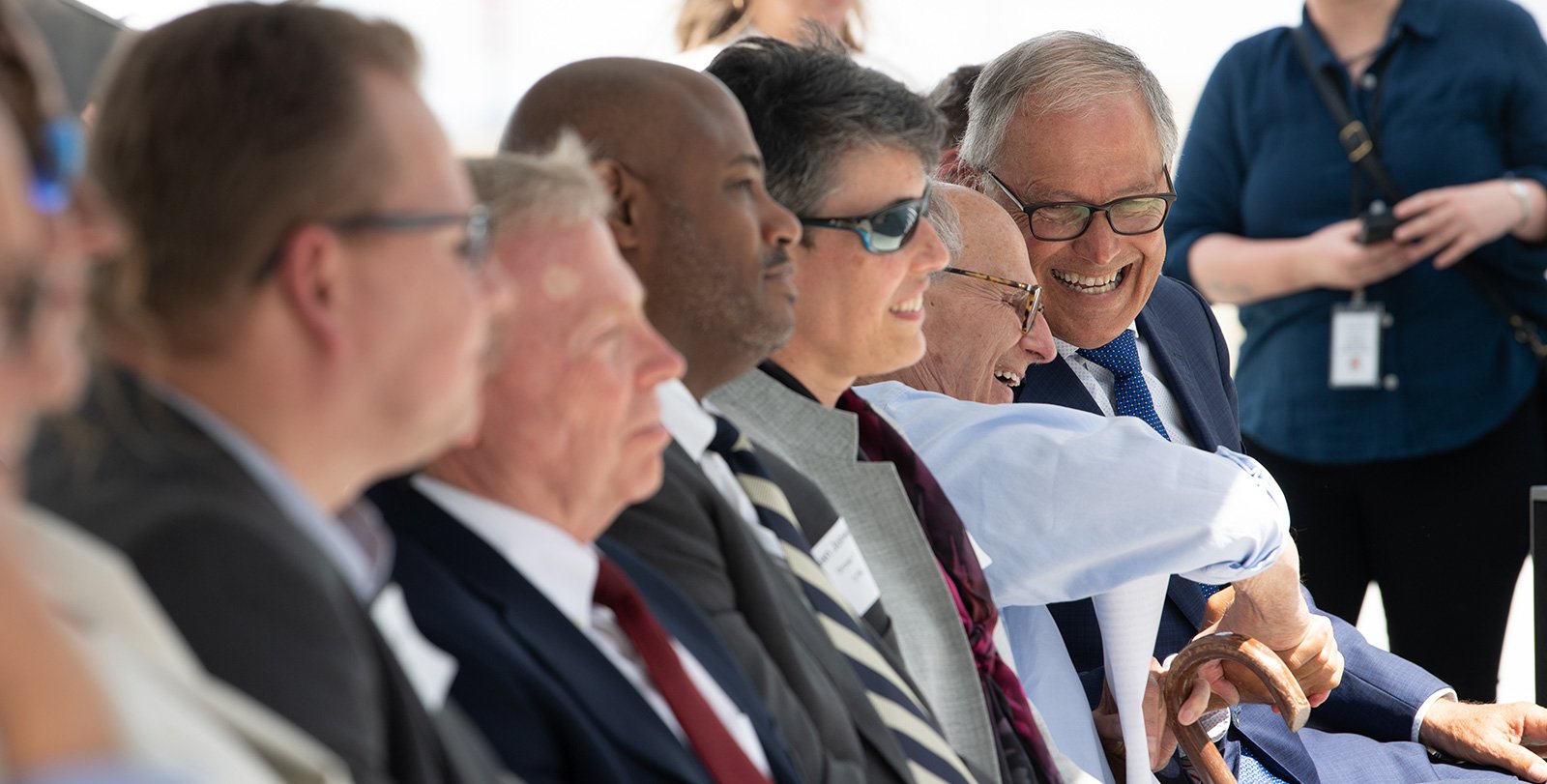 Photo of guests seated at the grand opening of LIGO Exploration Center.